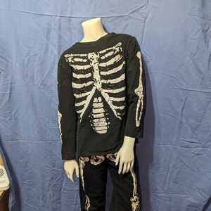 Skeleton Print Long Sleeve Shirt - SHIRT ONLY